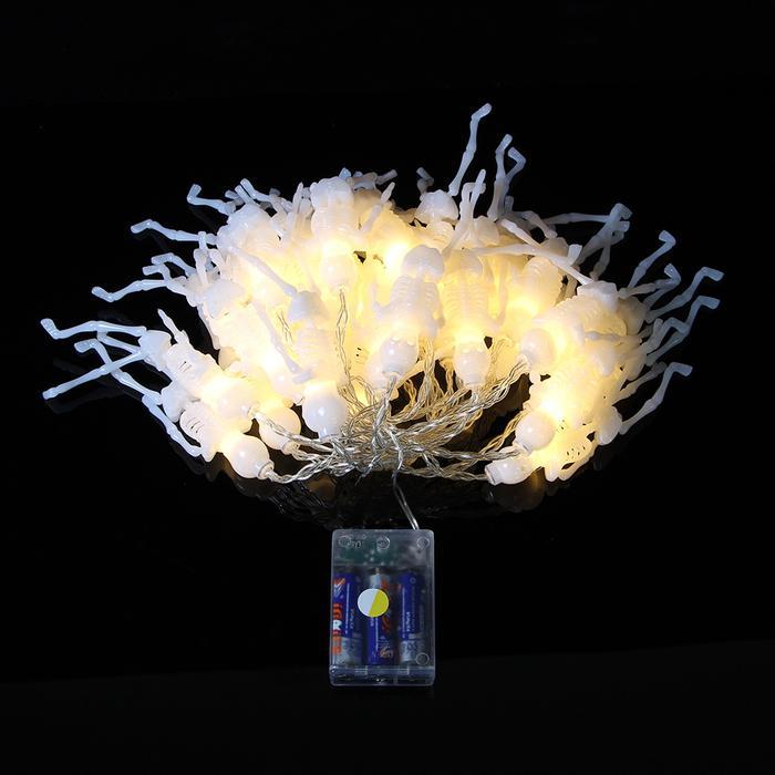 30구 LED 할로윈 뼈다귀 이벤드 가랜드 전구(4.5M)
