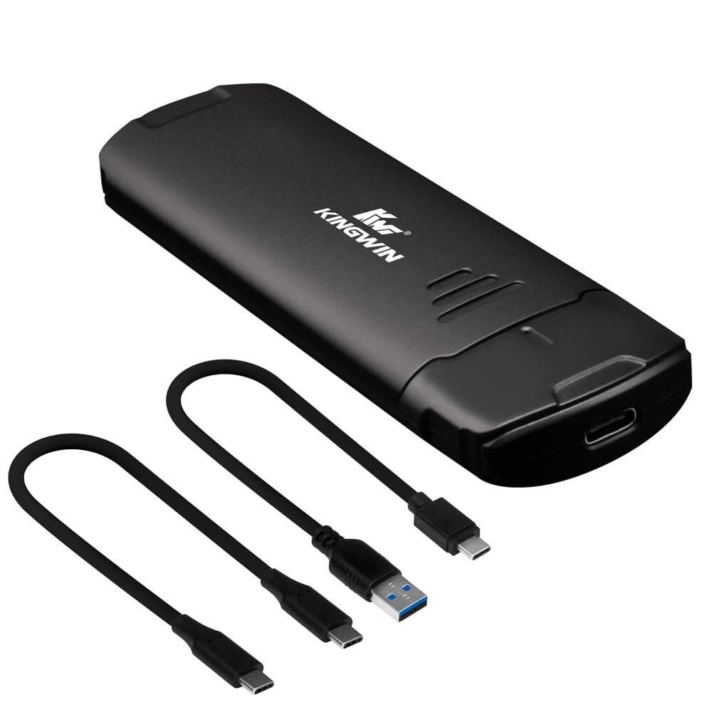 KINGWIN [해외] 킹 win M.2 NVMe SSD 인클로저 USB-C 3.2 Gen 2 10Gbps C타입 to 외장 어댑터 M-키 /B+M 키 PCIe 2280/2260/2242/2230용