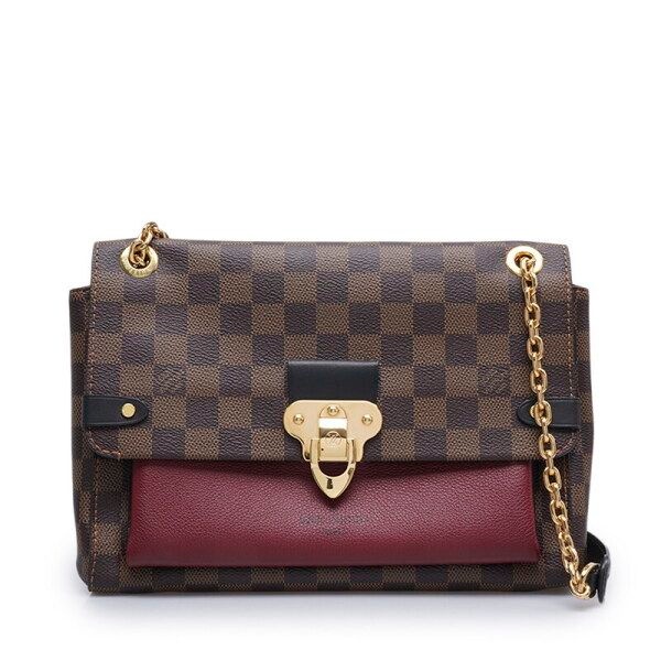 루이비통 [루이비통] [중고명품] 브라운 다미에 바뱅 체인 PM 숄더백