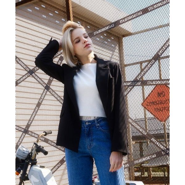 솔트앤초콜릿 트윌 오버핏 싱글 자켓 블랙 4W231D004 319789