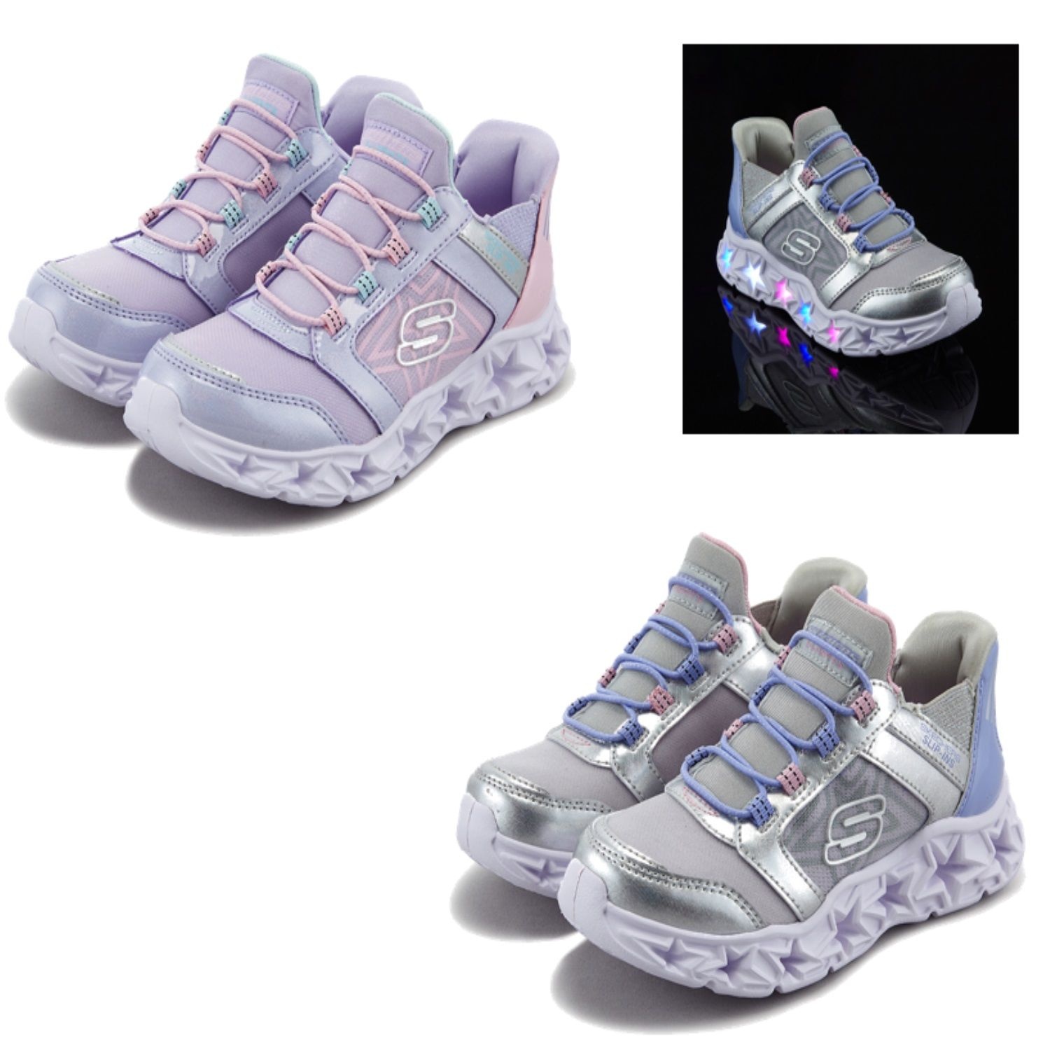 [롯데백화점] 스케쳐스 키즈 LIGHT-UP 아동 슬립온 슬립인스 갤럭시 라이츠 2종 LE1219263178