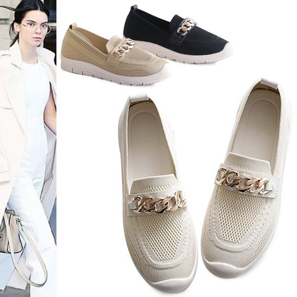 (현대Hmall) [하프클럽/까미에뮤즈]kami et muse 골드 체인 니트 스니커즈_KM23s014-1