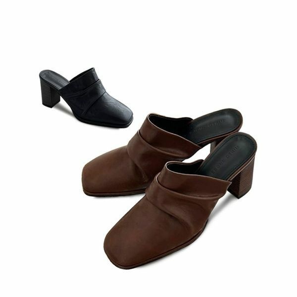 (현대Hmall) [하프클럽/까미에뮤즈]kami et muse  셔링 탑 힐 뮬_KM24w016-1