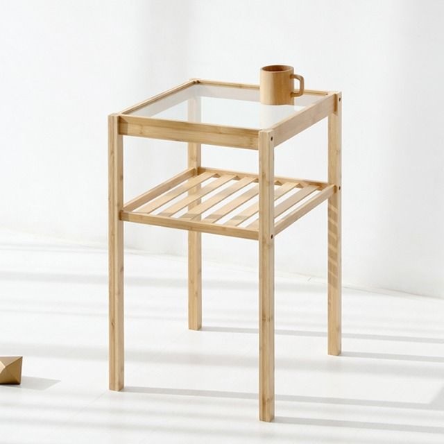 UnKnown GLABO 높은 사이드테이블 4040 대나무 당일발송