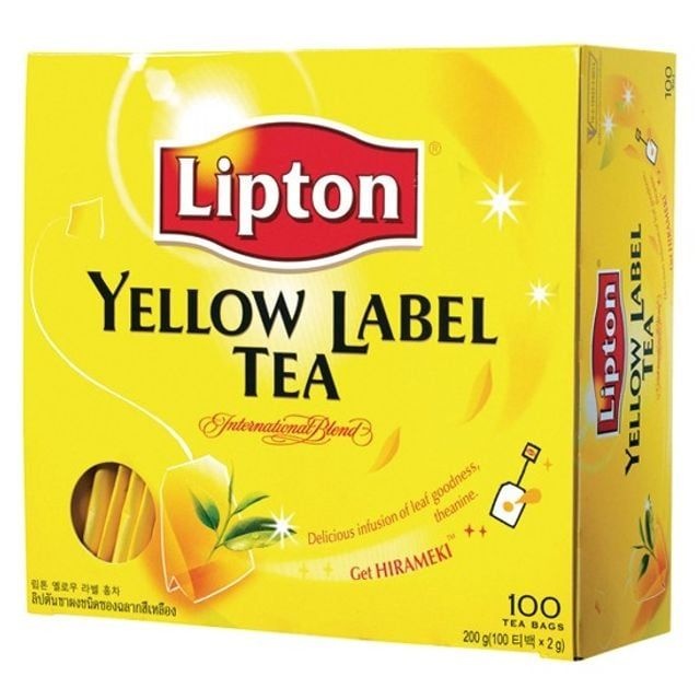 립톤 라벨 옐로우 유니레버코리아 홍차 2gx100T 식 아이스티 사무 실 음료 유니레버코리아 문구 수