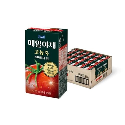 매일야채 고농축 토마토의 힘 125ml x 24팩 (1박스)