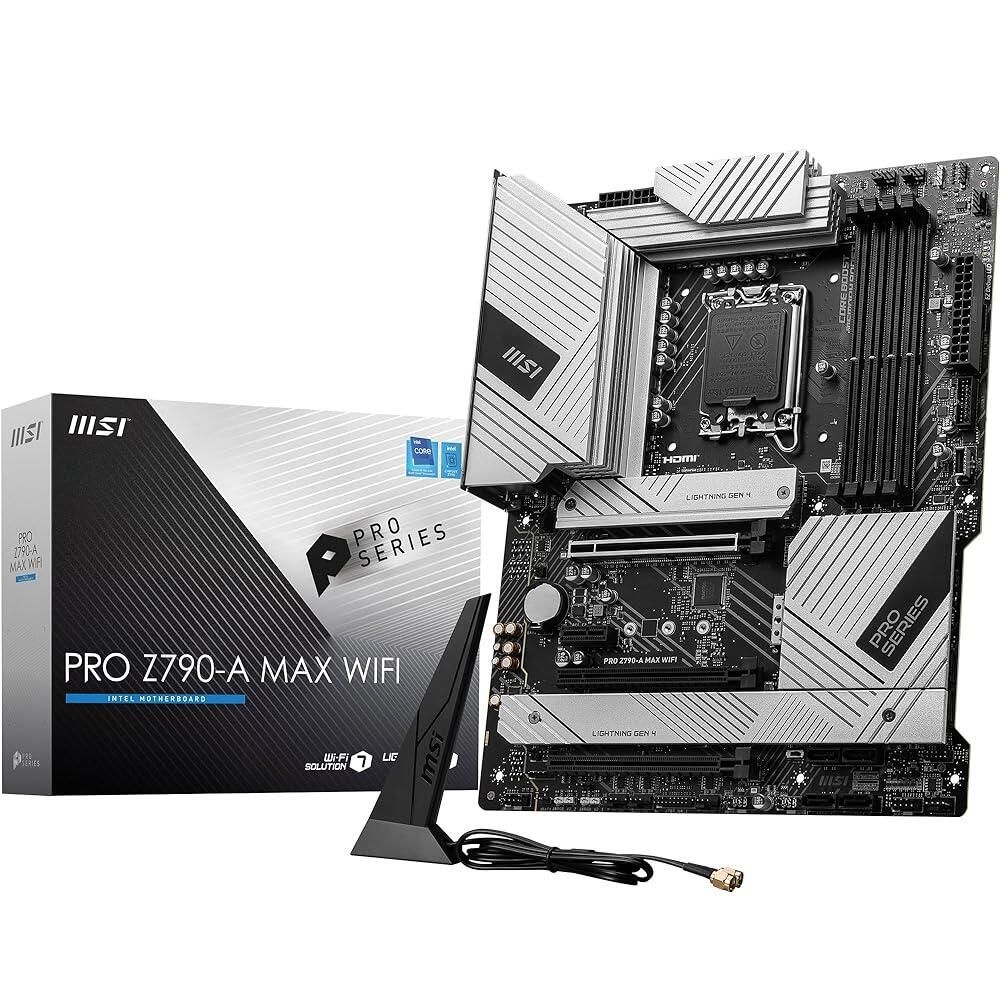 MSI [해외] MSI PRO Z790-A MAX WiFi 프로시리즈 마더보드 (12세대/13세대/14세대 인텔 프로세서, LGA 1700, DDR5, PCIe 5.0, M.2, SATA 6G, 2.5Gbps