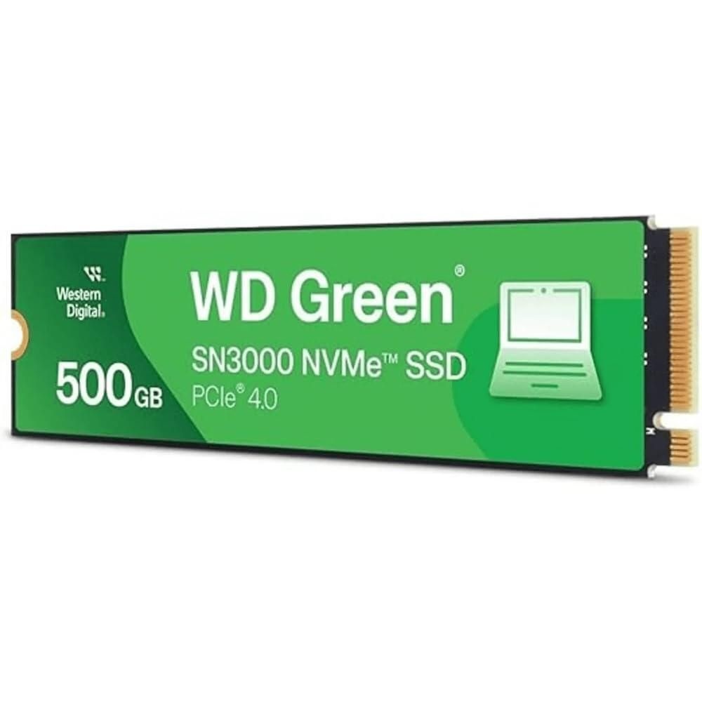 웨스턴디지털 [해외] Western Digital 500GB WD Green SN3000 NVMe 내부 SSD - 솔리드 스테이트 드라이브 - Gen4 PCIe, M.2 2280, 최대 5,000MB/s - WDS500G4G0E