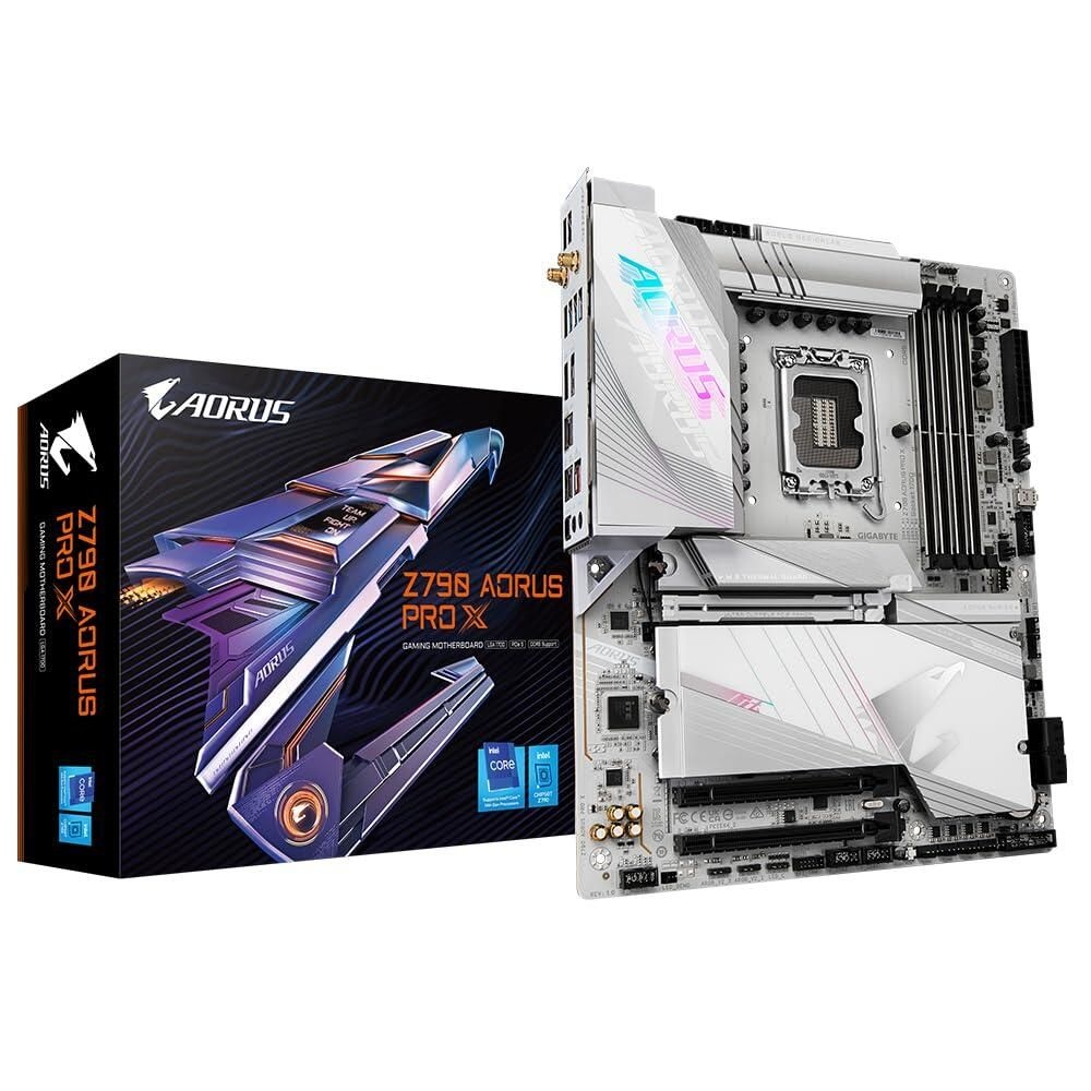 [해외] Gigabyte Z790 AORUS PRO X 마더보드 - 인텔 14세대 CPU, 18+1+2 페이즈 VRM, 최대 8266MHz DDR5(OC), PCIe 5.0 1개 + PCIe 4.0 M.2 4개, Wi-Fi