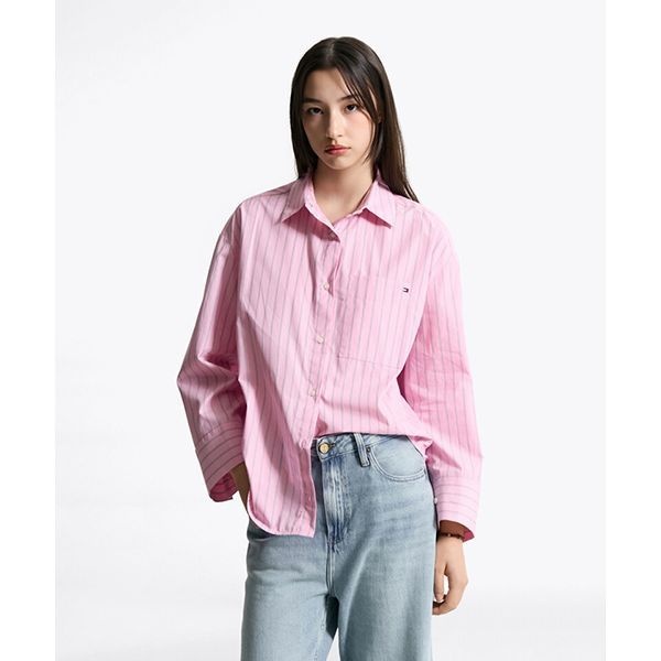 TOMMY HILFIGER 타미힐피거 TOMMY HILFIGER 스트라이프 포플린 이지 셔츠 (T22F6WSH031WT20D1)T22F6WSH031WT20D1 122035