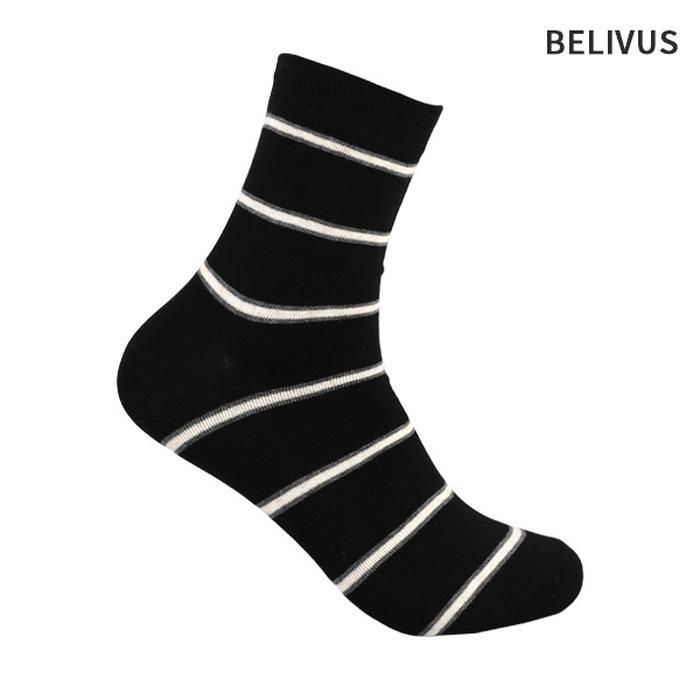 [빌리버스]빌리버스 남성 양말 장목 양말 스트라이프 캐주얼 삭스 BRSC001