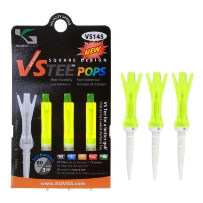 코비스 [기타브랜드]코비스 골프용품 80mm 회전 골프티 L 3개 세트 VS145