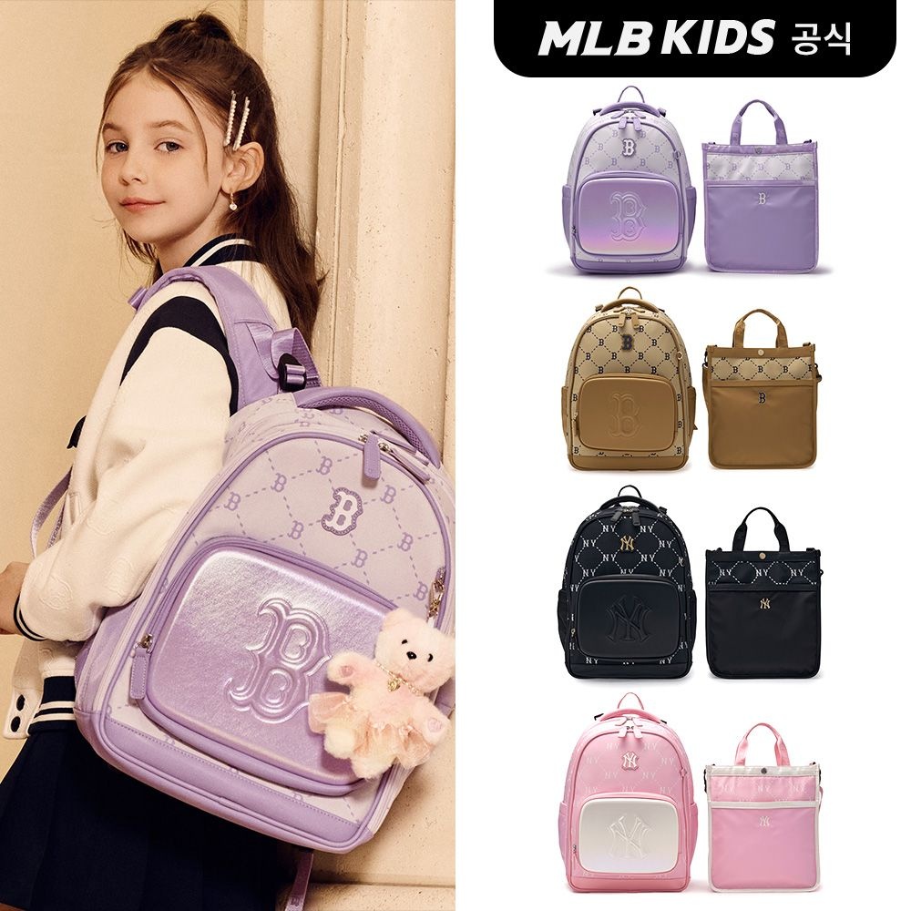 MLB 키즈 [20%OFF](공식) 뉴럭스 모노그램 책가방 세트 (4color) 7ABKMD25N