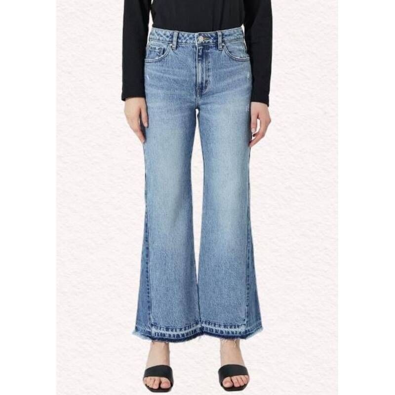 게스 진 게스 진 여성 프리미엄 사이드 배색 플레어 붓컷 YO1D7007 308705