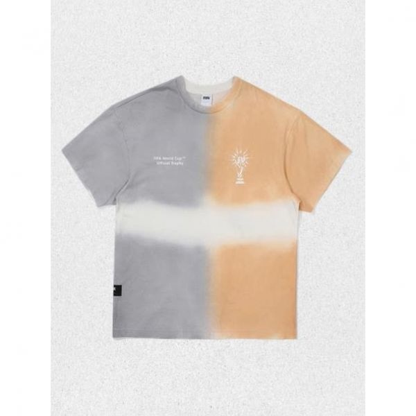 <매장정품> 피파1904 FIFA1904 FIFA 1904 트로피 스프레드 다잉 배색 티셔츠 브라운FF32TH13U350 FF32TH13U350 1414275