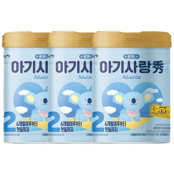 남양유업 아기사랑수 2단계 800g X 3캔