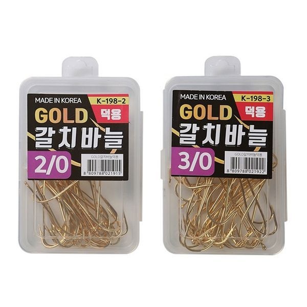 머털낚시 [하프클럽]키우라 골드 갈치 바늘 용 바다 낚시 바늘 갈치훅 대용량 KA-198