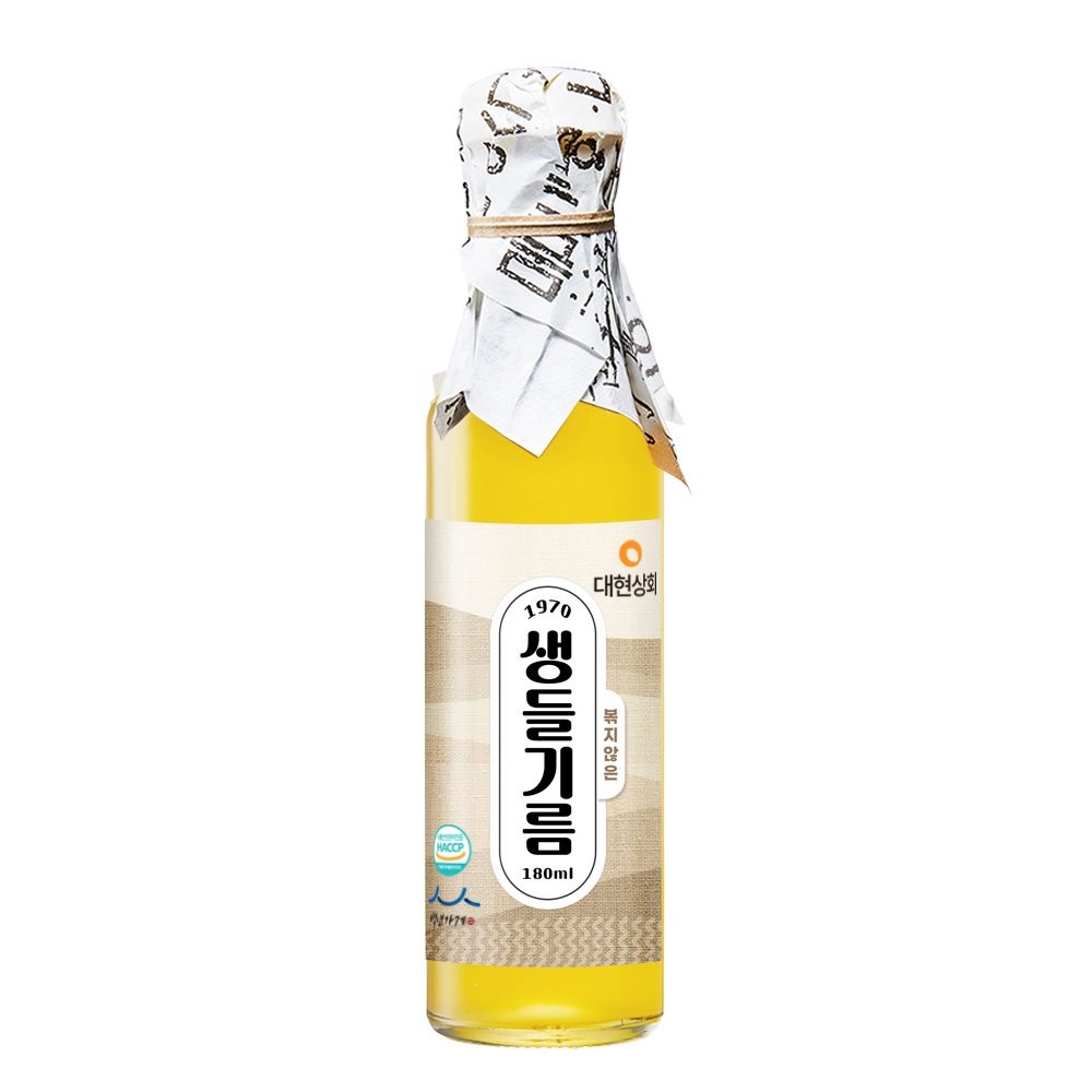 [롯데백화점]  50년전통 대현상회 저온압착 볶지 않은 생들기름 180ml