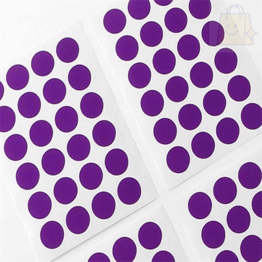 쏘굿픽 16MM 원형 스티커 60매 퍼플 설문조사원형스티커 도서분류스티커 도트스티커