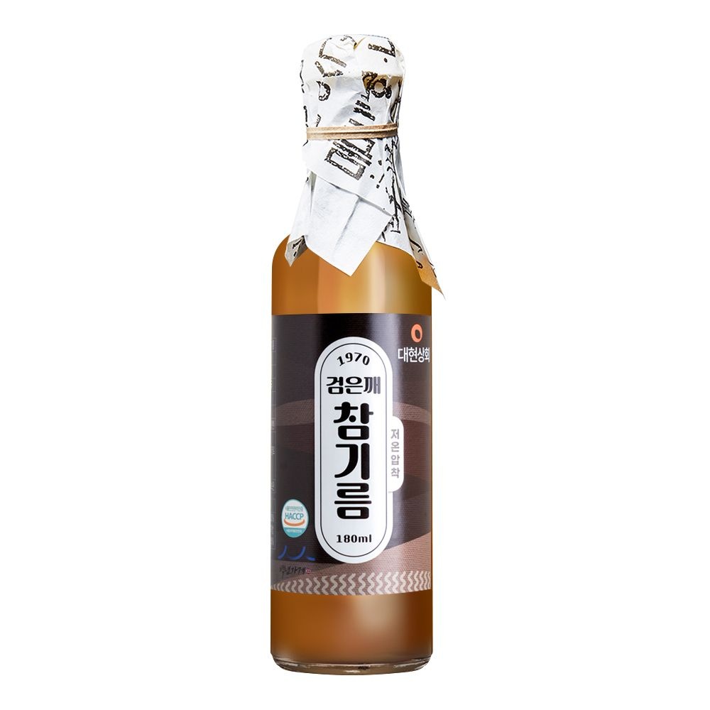 [롯데백화점]  50년전통 대현상회 저온압착 검은깨참기름 180ml