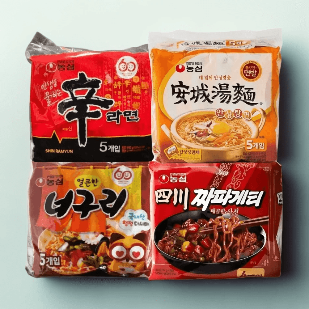 농심라면 4종세트 신라면 안성탕면 너구리 사천짜파게티 19개