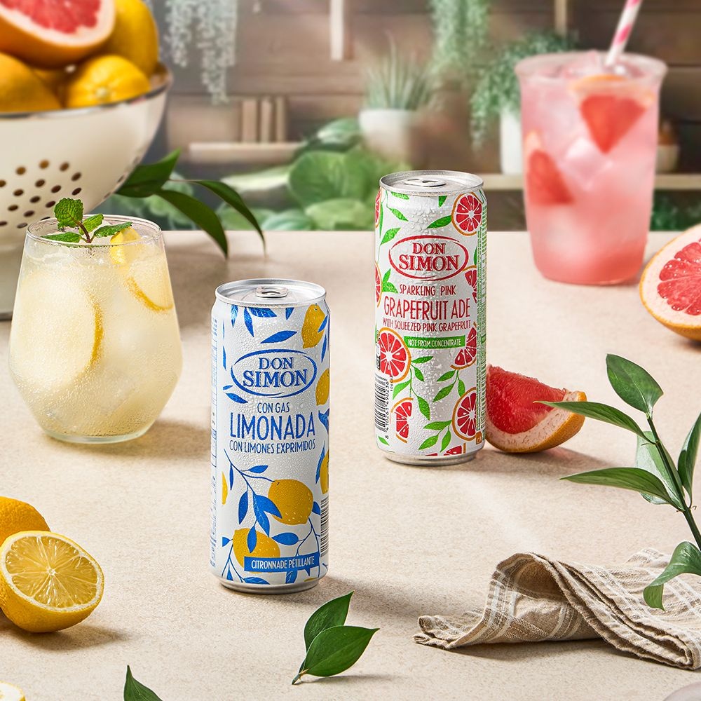 돈시몬 스파클링 에이드 자몽/레몬 330ml 24개