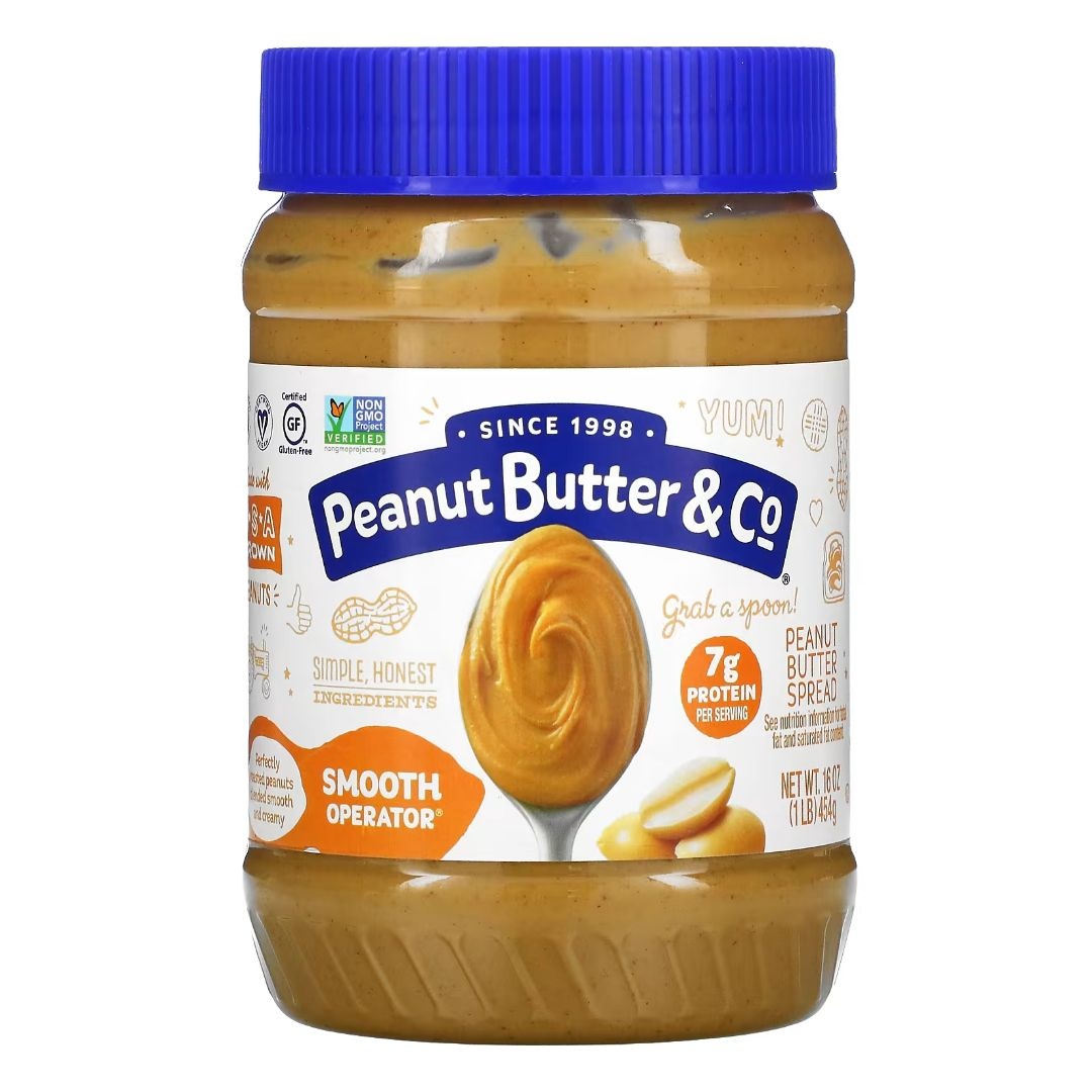 [해외] 피넛버터 앤코 땅콩버터 스무스 오퍼레이터 454g 크림 땅콩잼 저탄고지 소스 사과 디저트