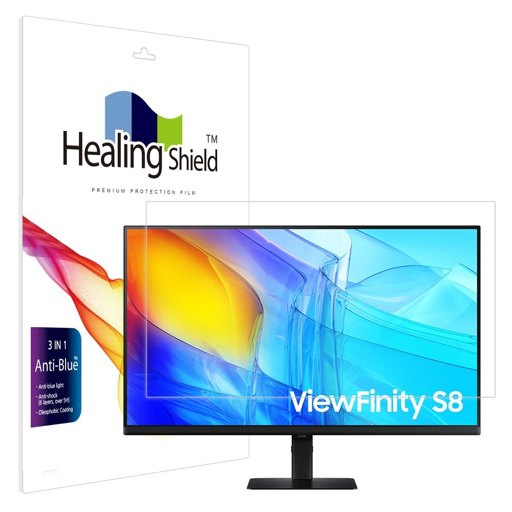 힐링쉴드 (현대Hmall) 삼성 고해상도 뷰피니티 S8 S80D LS32D806EA 블루라이트차단 액정보호필름