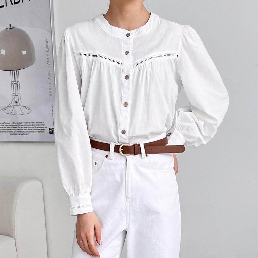 KPP VK68LS55 8056 여자앵콜 펀칭블라우스 루즈핏 여성 겨울 전