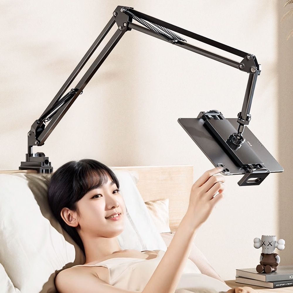 뷰씨 자바라 핸드폰 태블릿 거치대 책상 침대 고정형