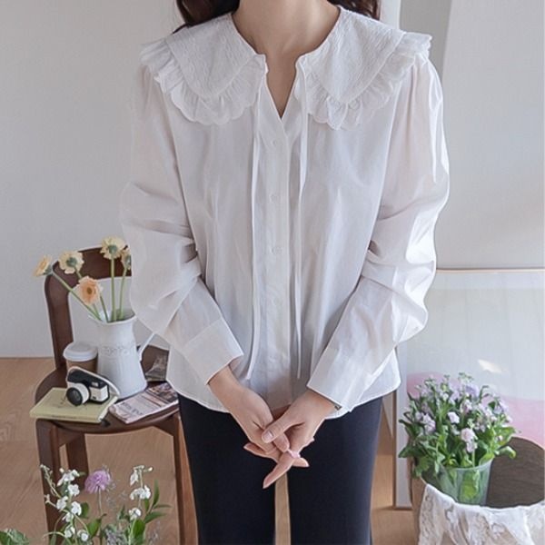 리린 셀던 얼굴소멸 러블리 빅카라 블라우스