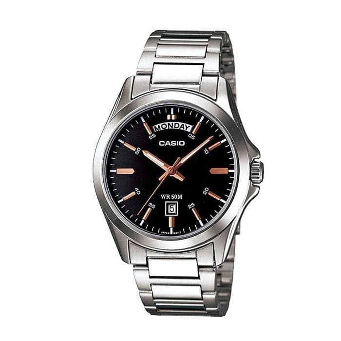 [패션플러스][카시오]카시오 MTP-1370D-1A2 남성 라운드 아날로그 메탈 손목 시계