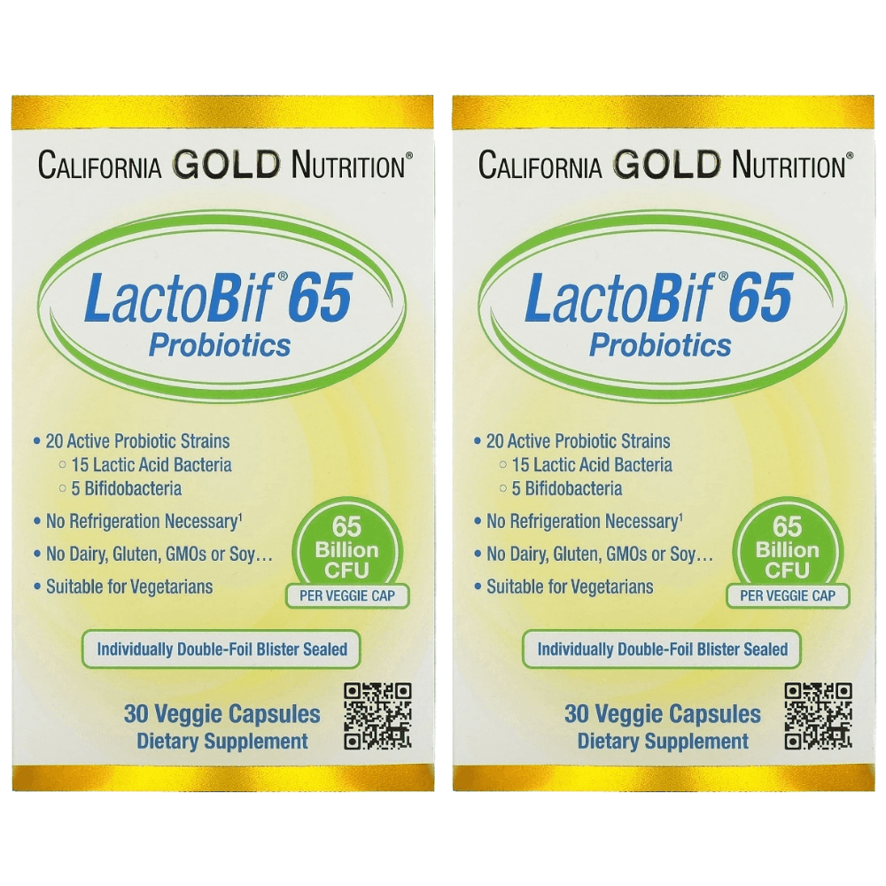 [해외] CGN 캘리포니아골드뉴트리션 유산균 락토비프 650억 30캡슐 2개