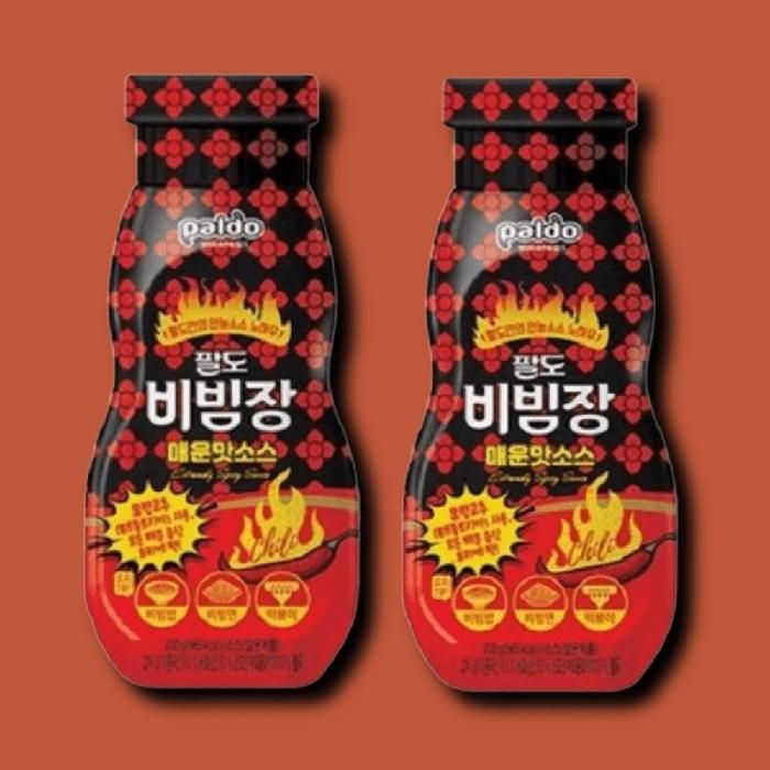[기타] 팔도 비빔 국수 양념장 매운맛 골뱅이무침 냉면 비빔장 쫄면 양념장 200g 2개