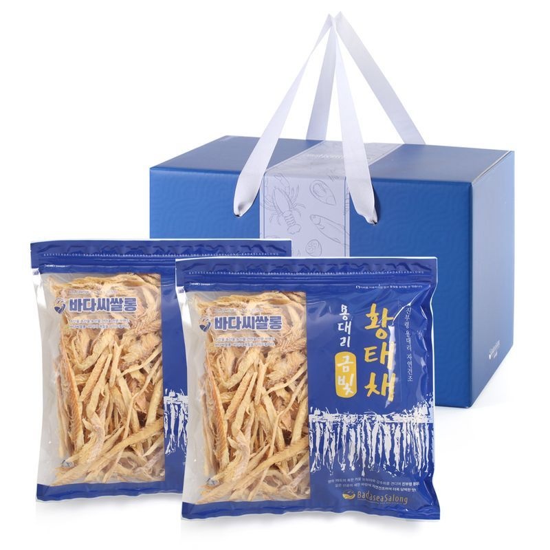 바다씨쌀롱 용대리 황금 황태채 선물세트 500g 2봉