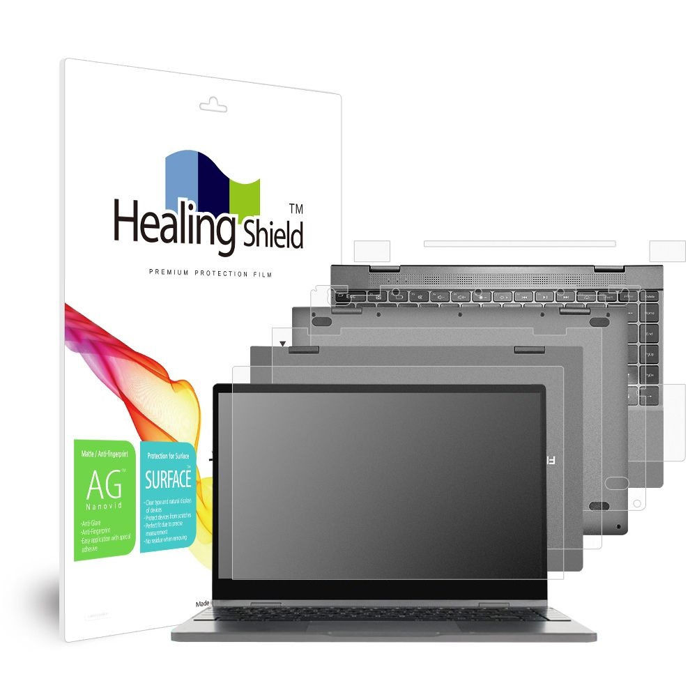 힐링쉴드 (현대Hmall) KT 플립북 13 저반사 지문방지 액정보호필름1매 외부3종 세트