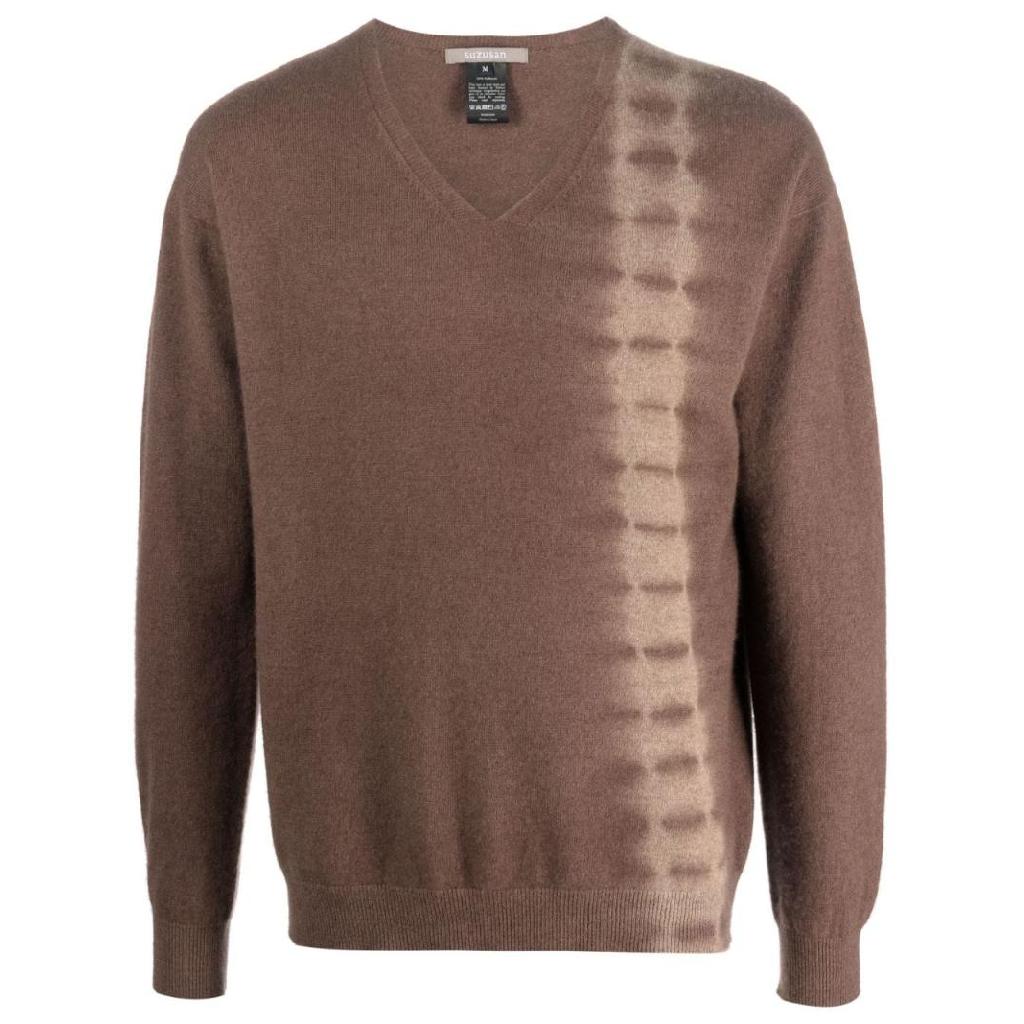 스즈산 수주잔 V넥 타이다이 캐시미어 스웨터 3070K4412211 TP423973508