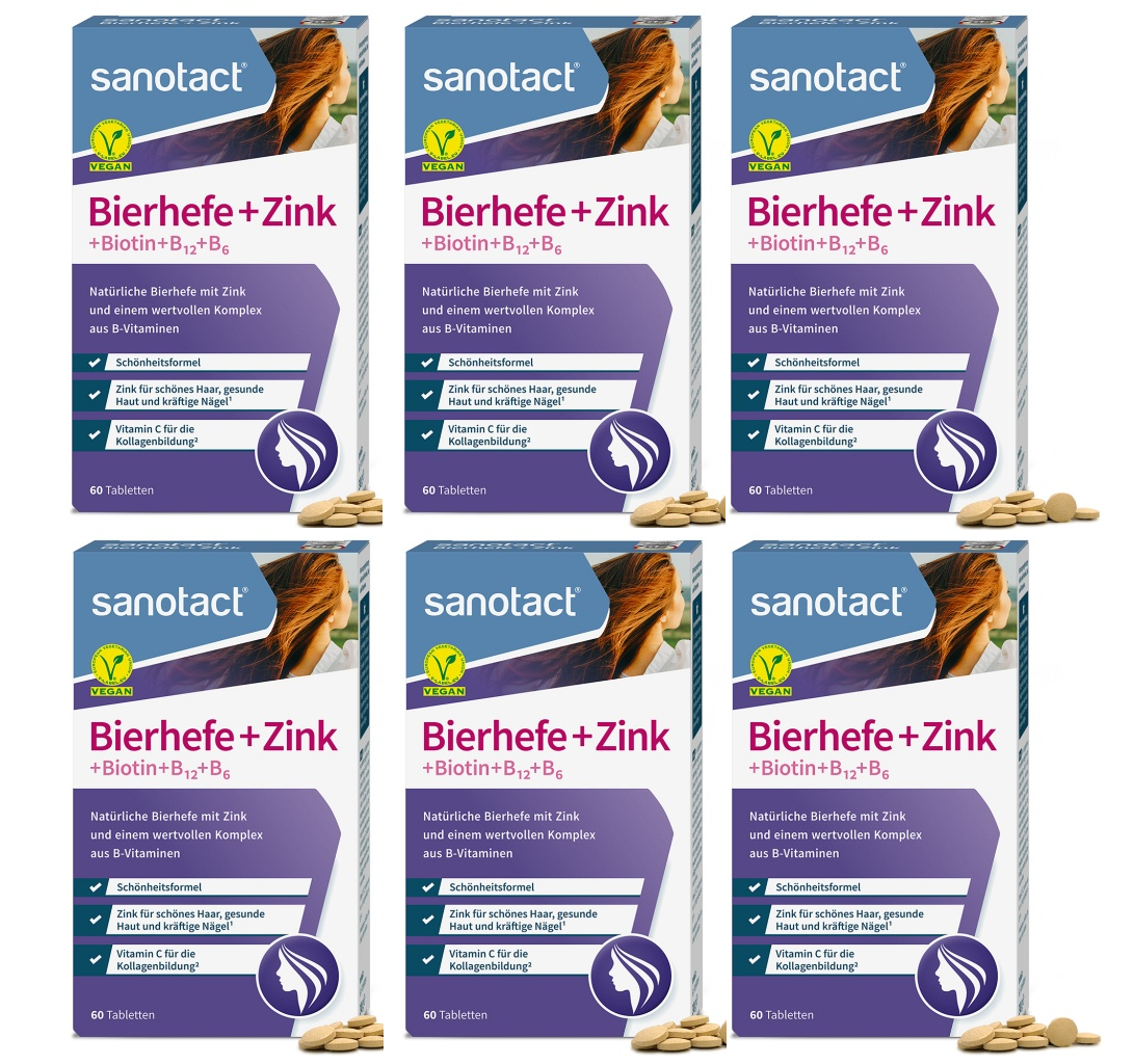 [해외] 자노탁트 비오라보 비어헤페 맥주효모 아연 60정 6개