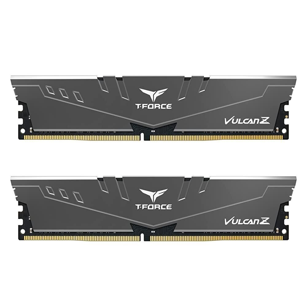 팀그룹 [해외] TEAMGROUP T-Force Vulcan Z DDR4 16GB 키트 (2x8GB) 3200MHz (PC4-25600) CL16 데스크탑 메모리 모듈 램 (그레이) - TLZGD416G3200HC1