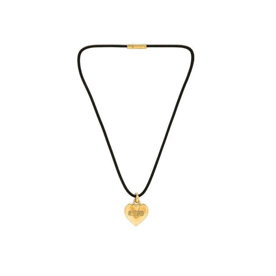 발렌시아가  BB 하트 팬던트 목걸이 GOLD BLACK 700662 TZG1G 8321