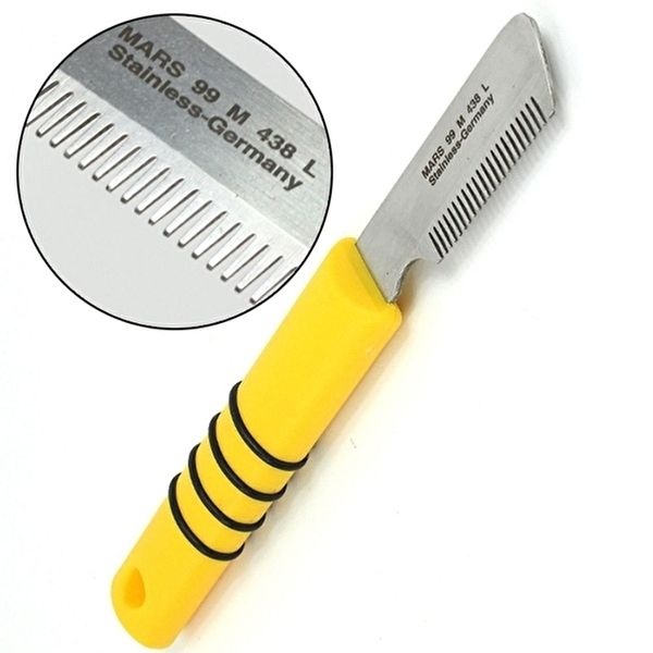 고품질 강아지 스텐 죽은털 스트리퍼 438 1P 손잡이 털갈이 왼손잡이스트리퍼 강아지스트리퍼 WFHVXO7