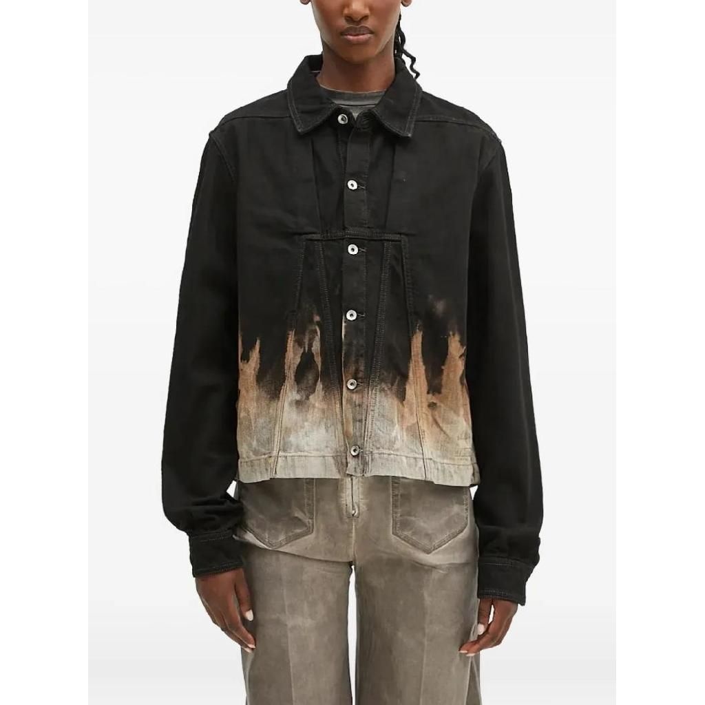 릭 오웬스 릭오웬스 플레임 프린트 데님 재킷 DS02D2714BSUN TP440749318