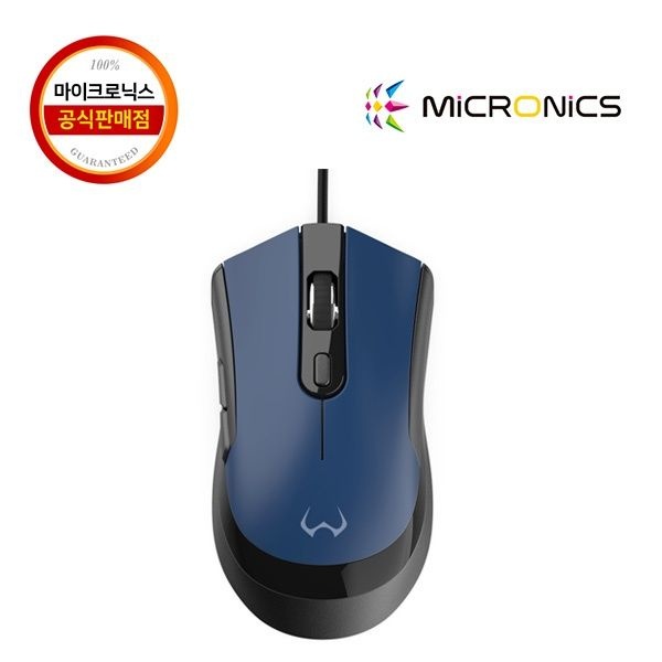 마이크로닉스 유선 게이밍 광마우스, WARP WM2 RGB 네이비 USB