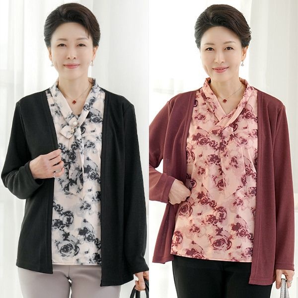 로즈맘 로즈맘 [패션플러스][로즈맘][엄마옷 로즈맘] 타고나가디건티셔츠