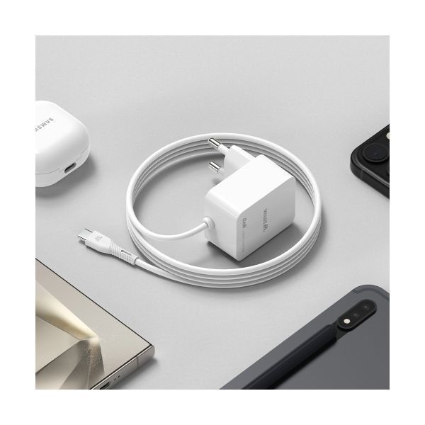 매장정품 VALUEM PD 25W PPS 초고속 C타입 케이블 일체형 미니 스퀘어 충전기