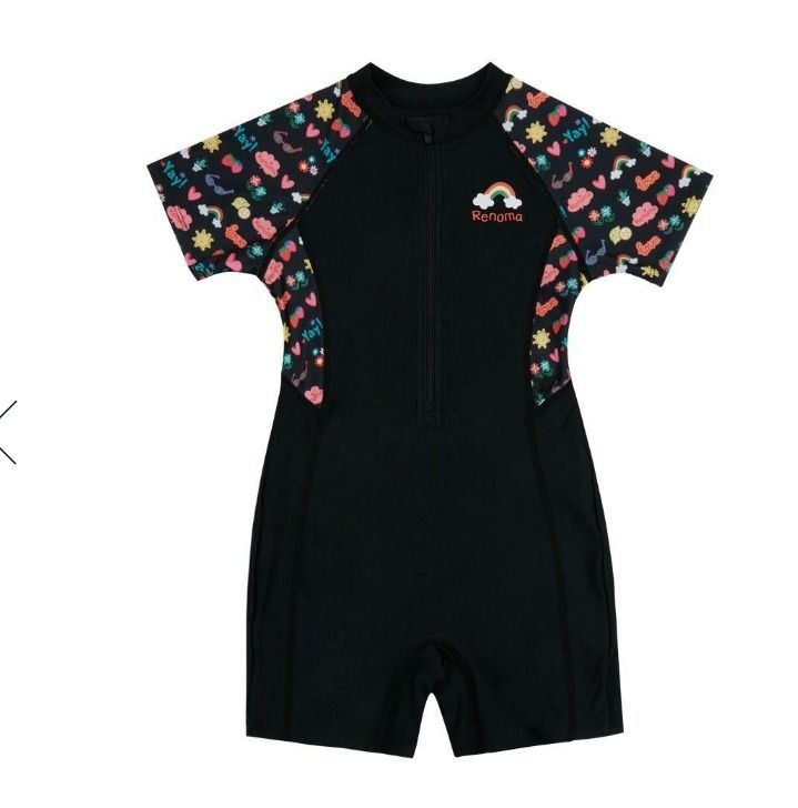 레노마수영복 레노마 수영복 [모다아울렛][레노마수영복]여아 레인보우 유니타드 세트 블랙 RN-GS2D864-BK_CA 천안아산점