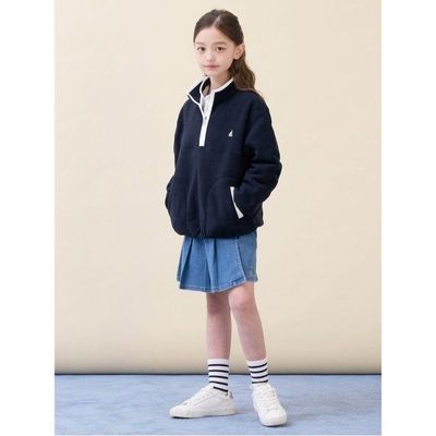 [40%OFF]여아 플리스 반집업 스웨트 셔츠 네이비 (BI6141G03R)