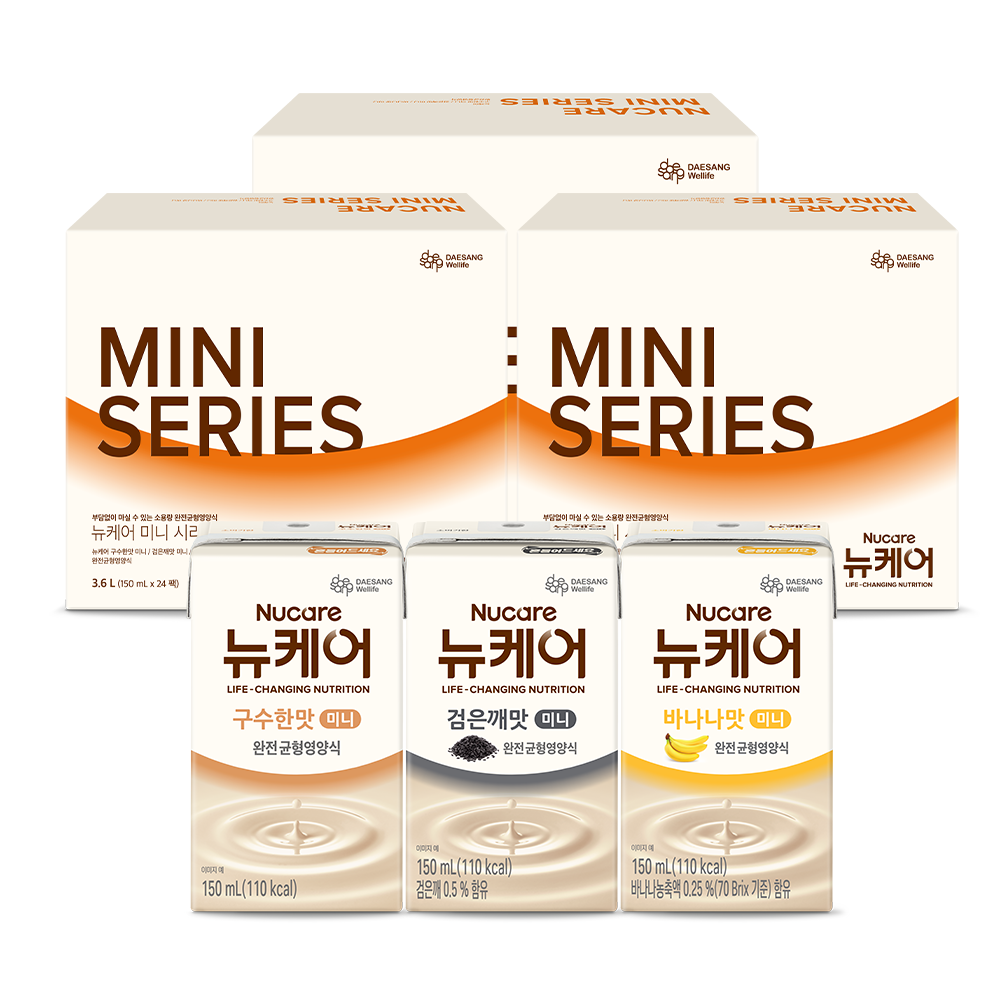뉴케어 미니시리즈(구수한맛 +검은깨 +바나나) 150ml, 72개