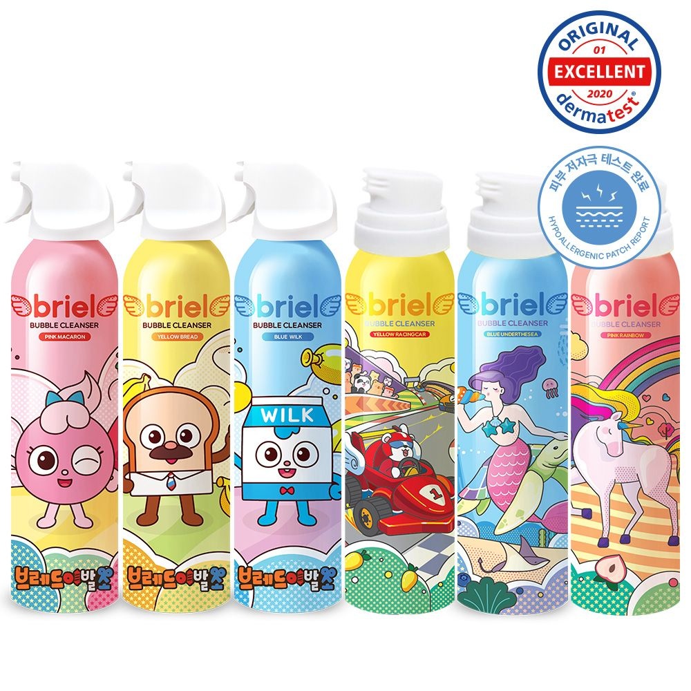 브레드이발소 버블 200ml 3종(기본형)+브리엘 버블 200ml 3종(넓적누들형)