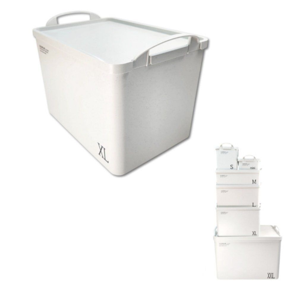 슈가랩 대형 정리함 리빙박스 투명뚜껑 수납통 옷보관